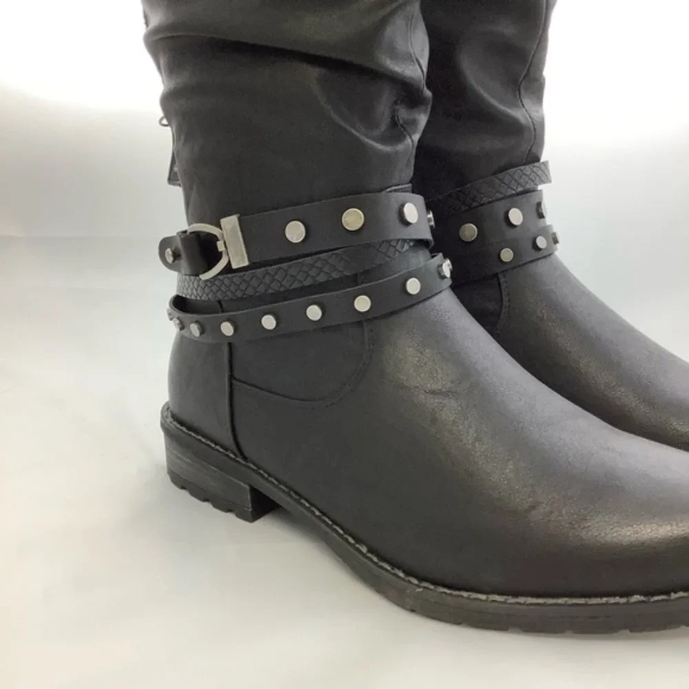 NEW ReLife Debra Knee High Boot in Black - Picture 6 of 11